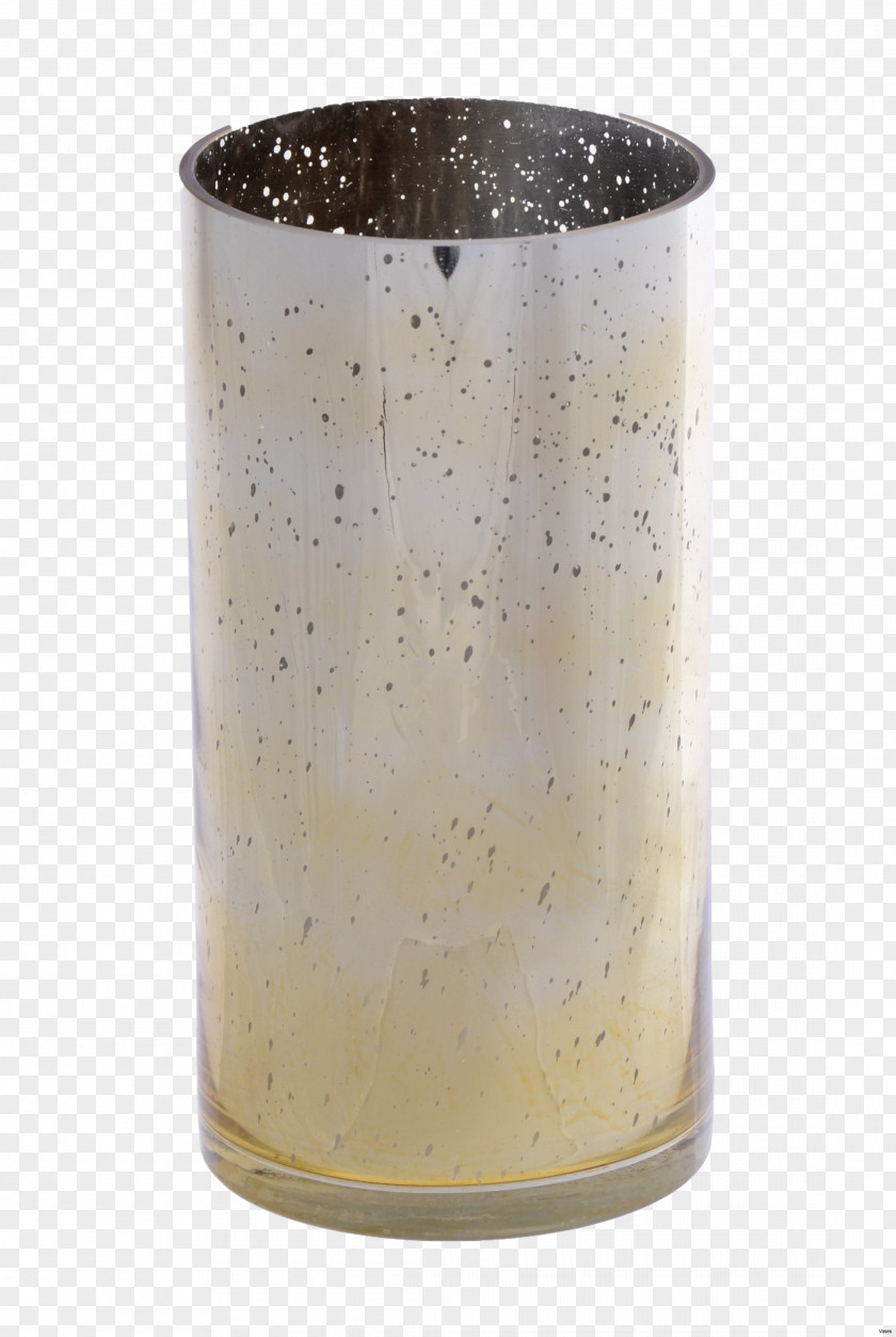 Glass Cylinder Mercury Gold Vase PNG