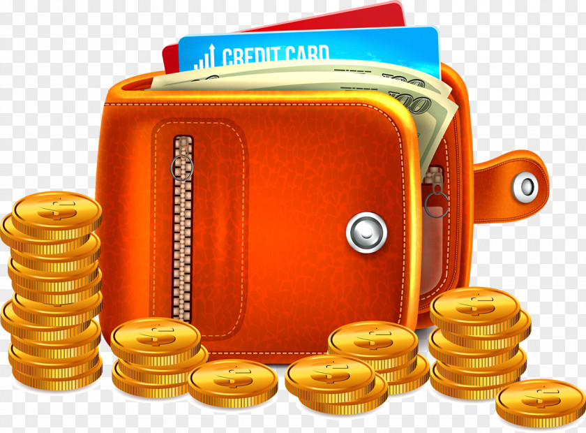 Purse Gold Coin Wallet Credit Stock Photography PNG