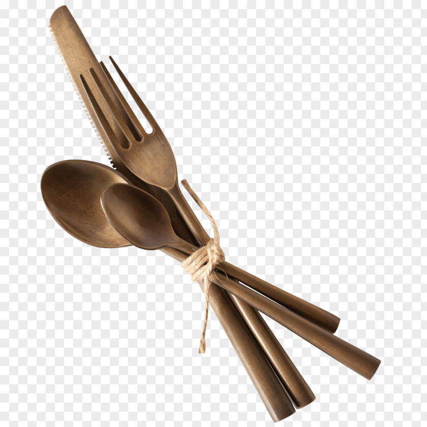 Brass Cutlery Knife Tool Fork Dessert Spoon PNG