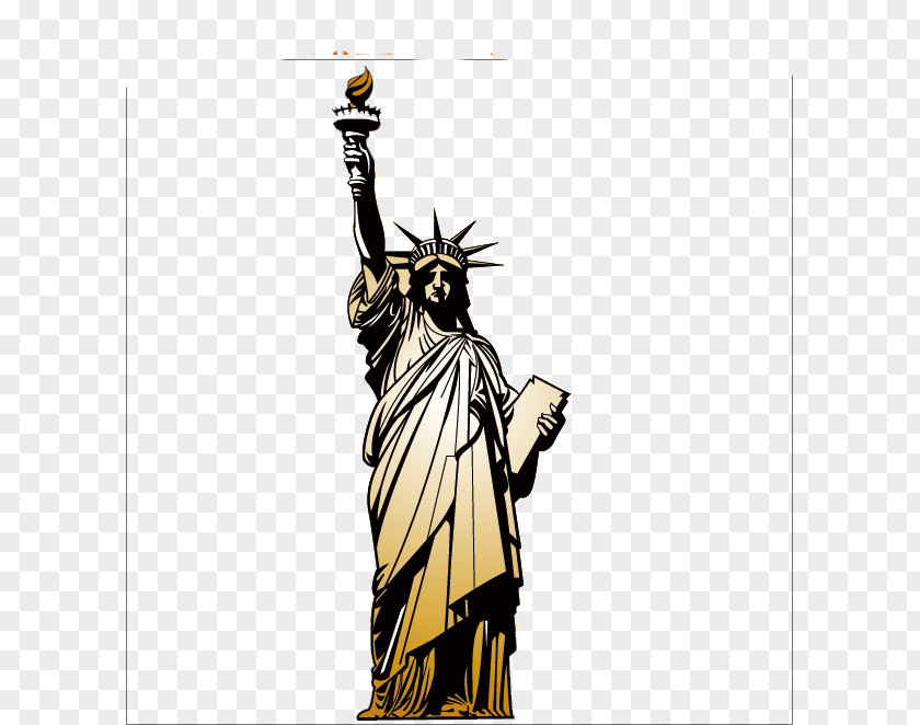 Cartoon Statue Of Liberty Drawing Clip Art PNG