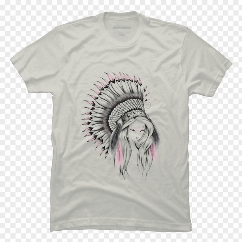 Indian Headdress Printed T-shirt Clothing Top PNG