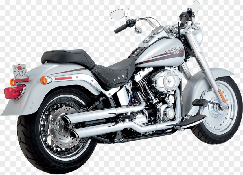 Motorcycle Exhaust System Harley-Davidson Super Glide Softail FLSTF Fat Boy PNG