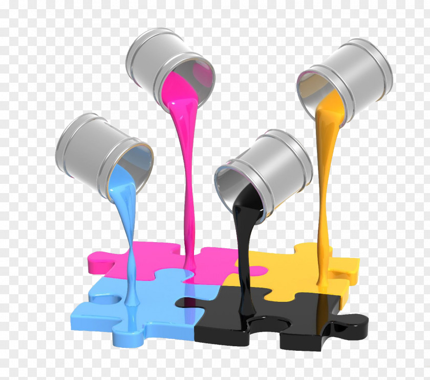 Pour The Paint Bucket Puzzles CMYK Color Model Printing Ink Stock Photography PNG