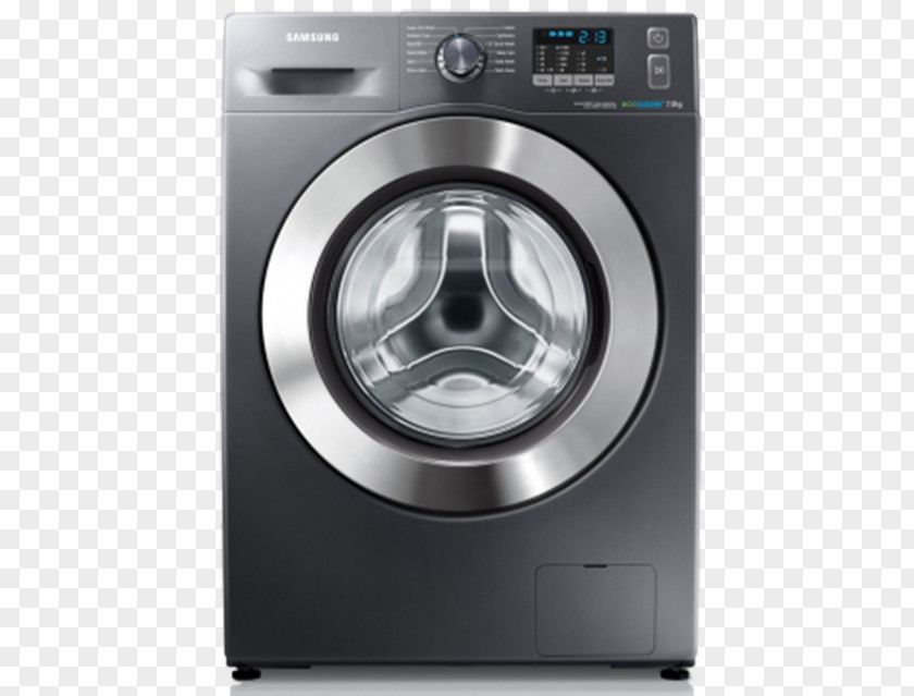 Metallic Washing Machine Model Samsung Home Appliance Laundry PNG