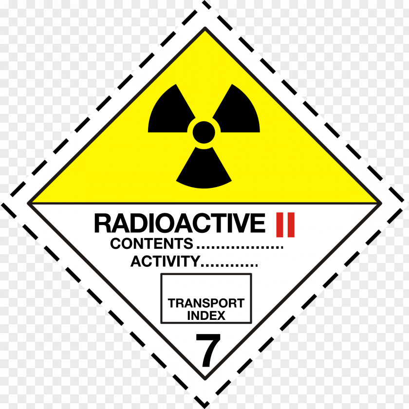 Warning Sign ADR Dangerous Goods HAZMAT Class 7 Radioactive Substances Hazchem Pictogram PNG