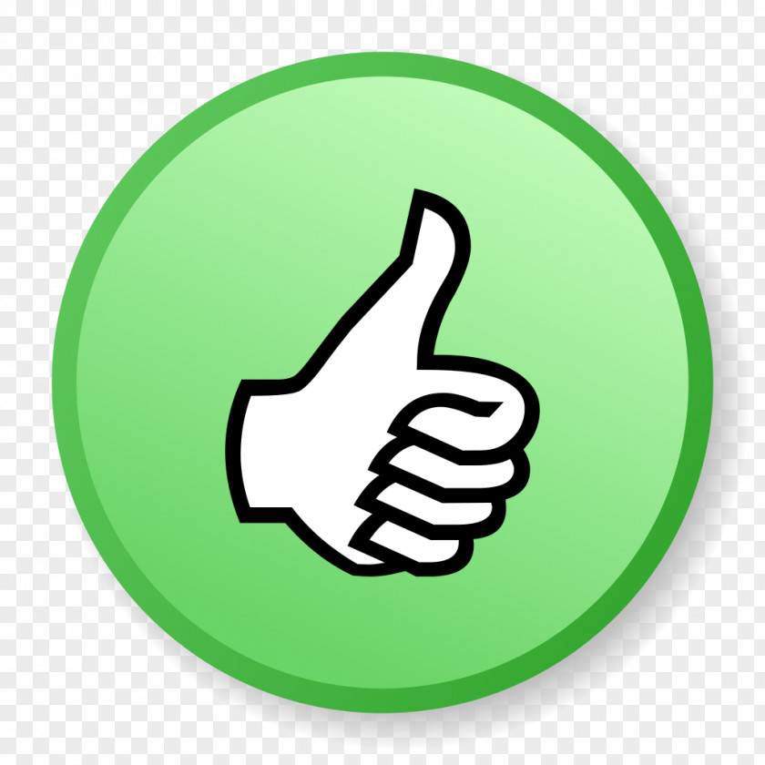 Green Thumbs Up Icon Thumb Signal Gesture OK PNG