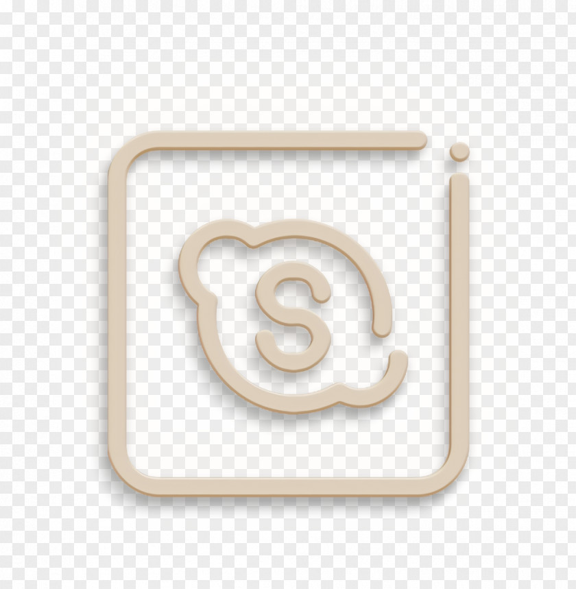 Symbol Beige Social Media Icon PNG