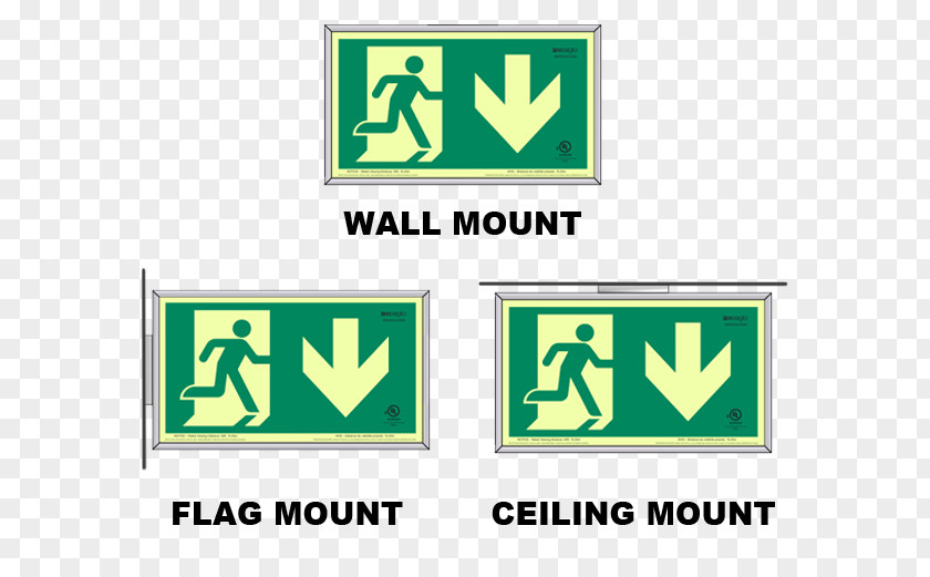 Ulc Standards Exit Sign ISO 7010 Pictogram Emergency Norm PNG