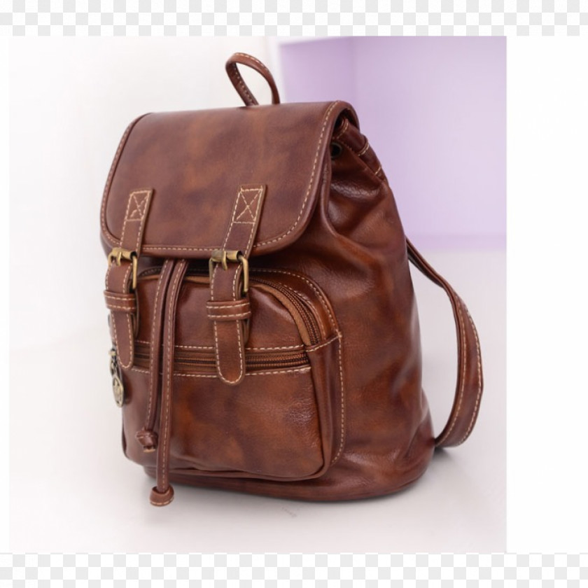 Woman Backpack Handbag Brown Leather Baggage PNG