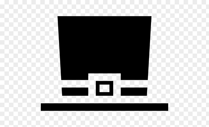 Leprechaun Hat Monochrome Rectangle Black And White Logo PNG