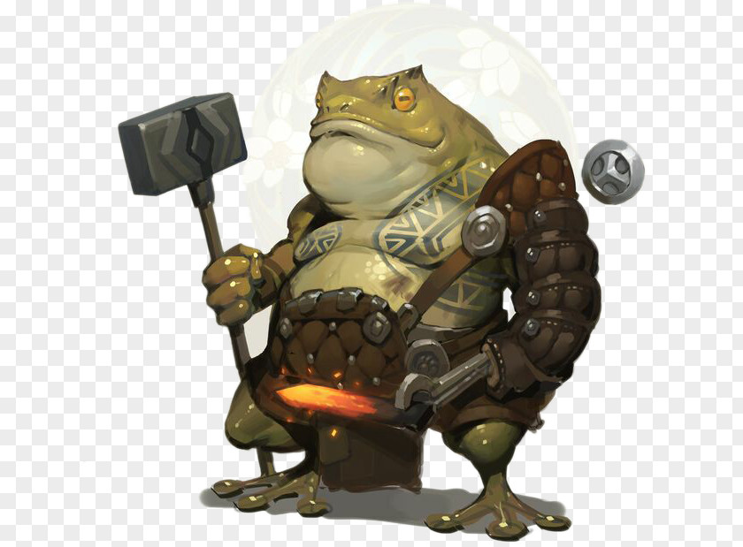 Toad Hammer Warrior Dungeons & Dragons Pathfinder Roleplaying Game D20 System Bullywug Monster Manual PNG