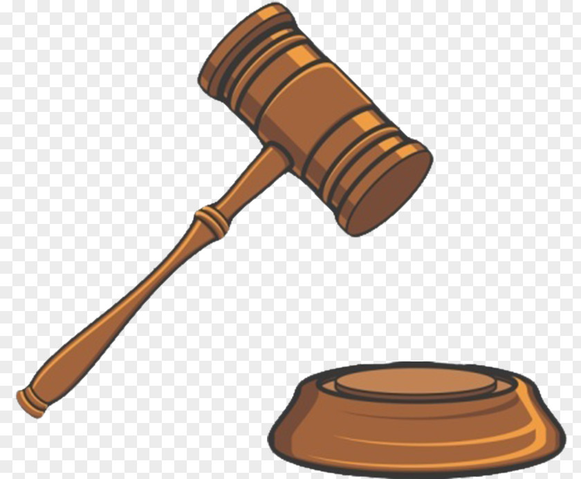 Cartoon Version Of The Auction Hammer Trial Court Judge Clip Art PNG