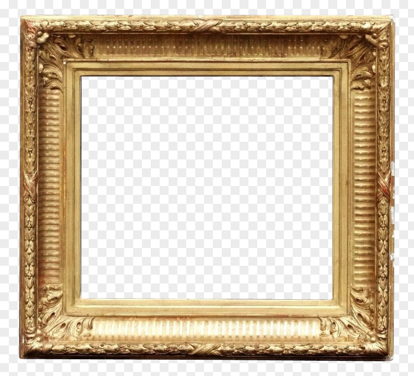 Gold Leaf Picture Frames Mirror Molding Stock Photography PNG