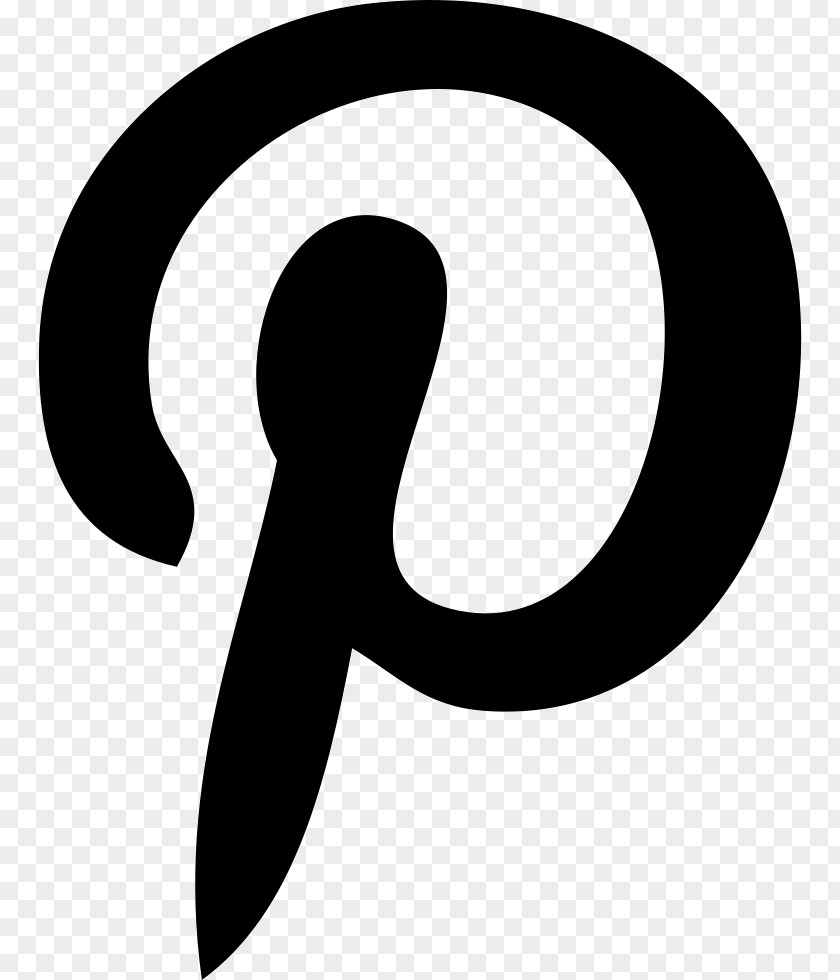 Pinterest Black PNG