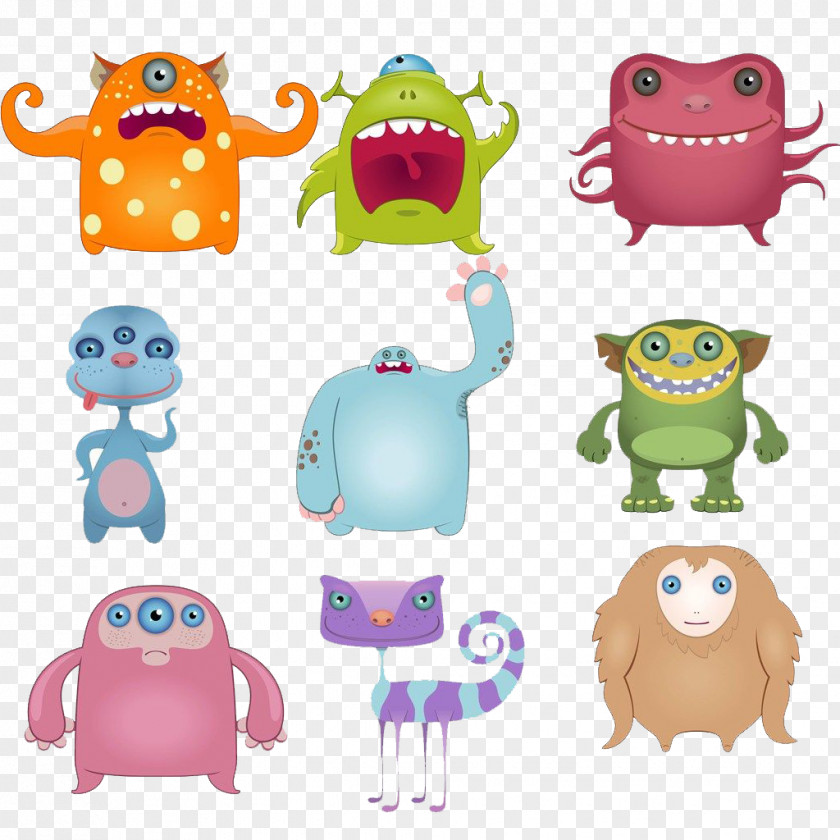 Funny Monster Cute Creative Clip Art PNG