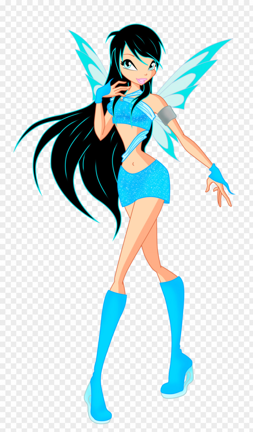 Winx Powers Fairy Black Hair Homo Sapiens Cartoon PNG