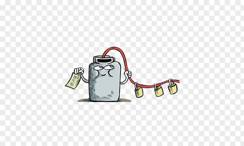 Cartoon Gas Tank Lock Carbon Monoxide Poisoning Coal Liquefied Petroleum Fuel PNG