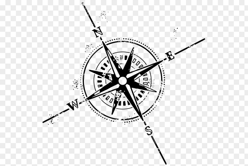 Compass Rose Tattoo Symbol Clip Art PNG