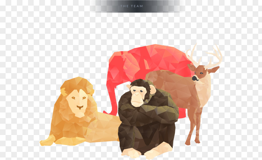 Low Poly Animals Lion Sticker Wall Decal Car Illustration PNG