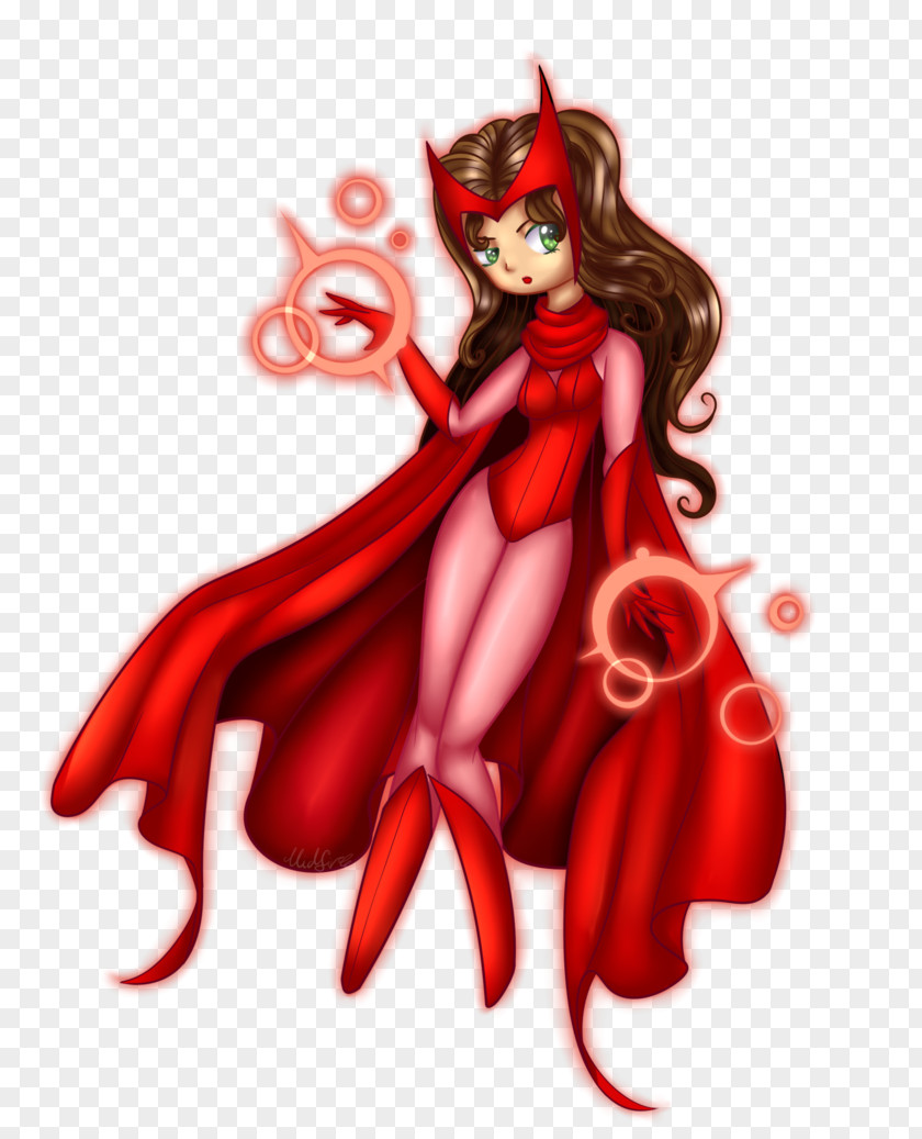 Scarlet Witch Wanda Maximoff Art Legendary Creature Supervillain PNG