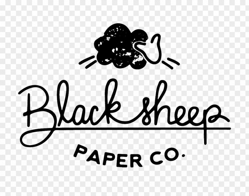 Sheep Black Paper Logo PNG