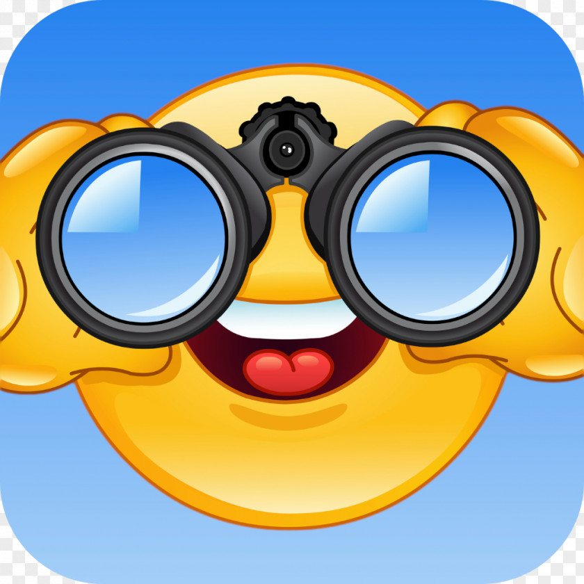 Binocular Emoticon Smiley Clip Art PNG