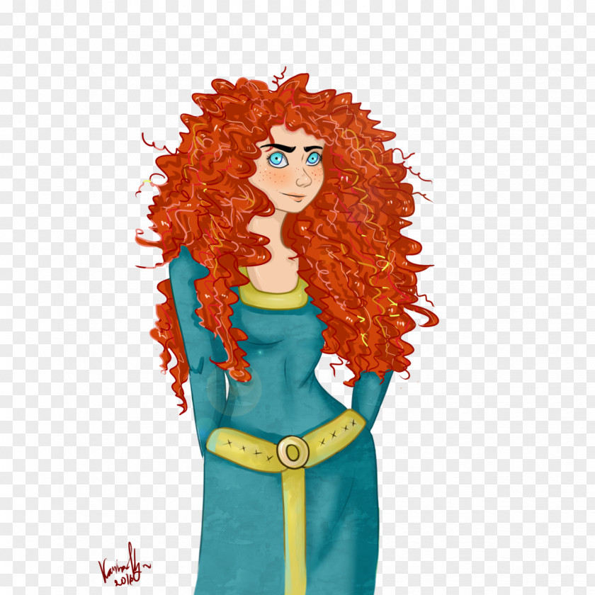 Merida Wig Turquoise Teal Art PNG