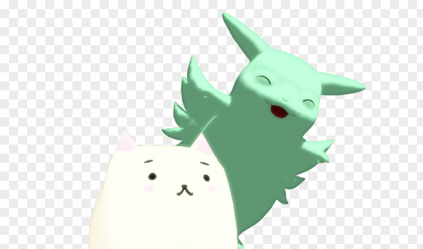 Flying Bunnies Green Character PNG