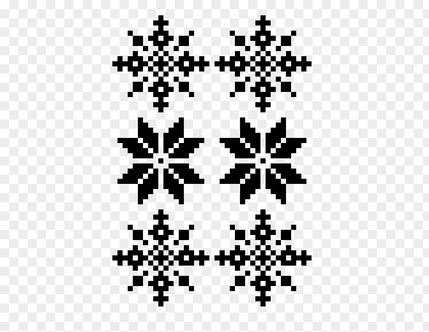Pixel Art Christmas Black And White PNG