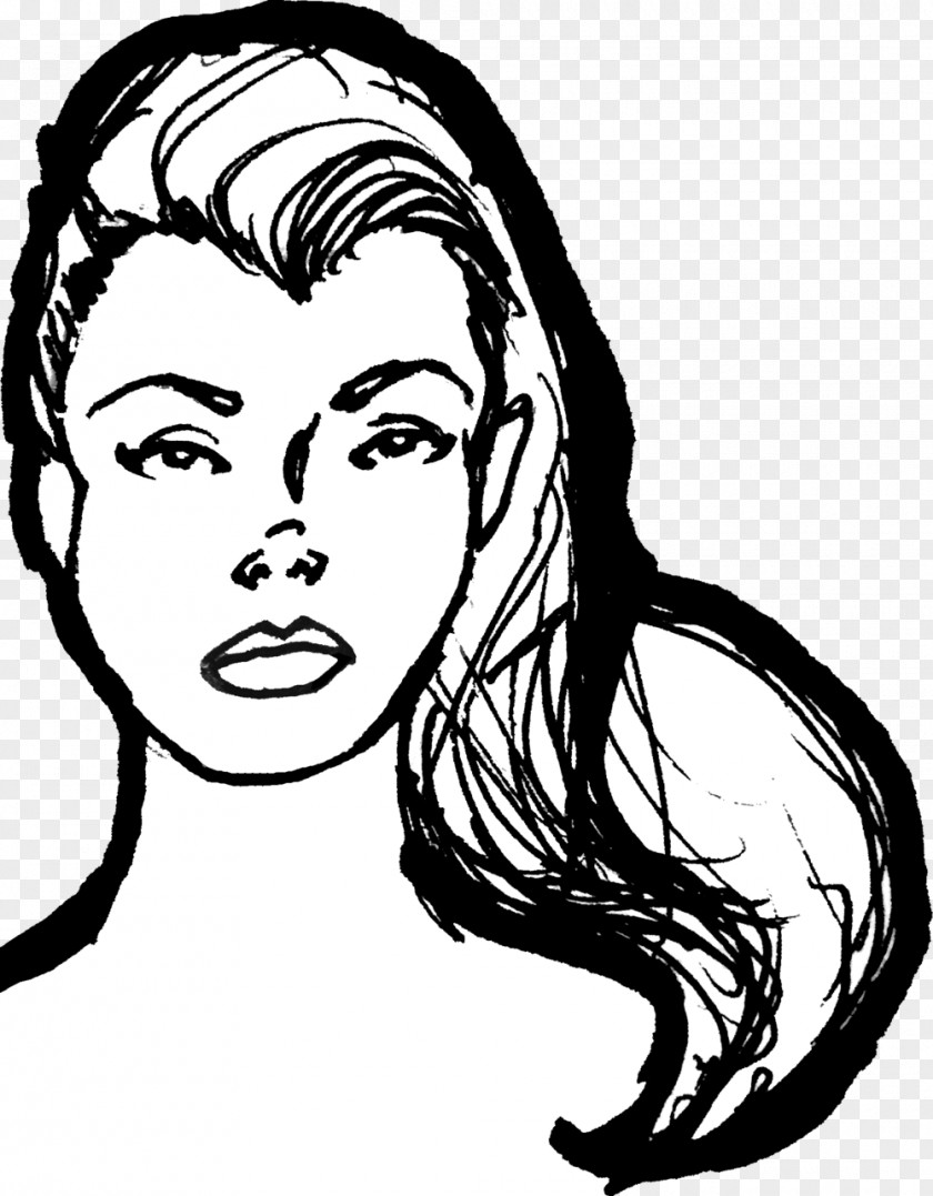 Woman Looking Drawing Line Art Clip PNG