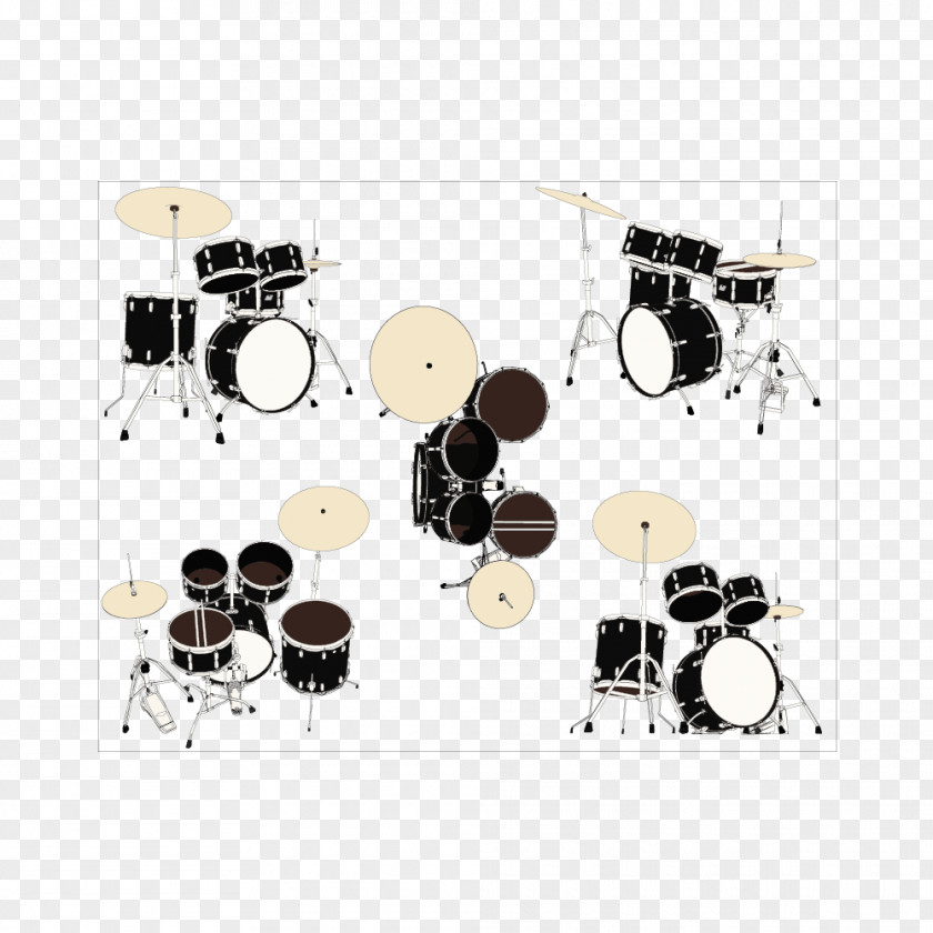 Black And White Vector Material Drums Musical Instrument Drummer PNG