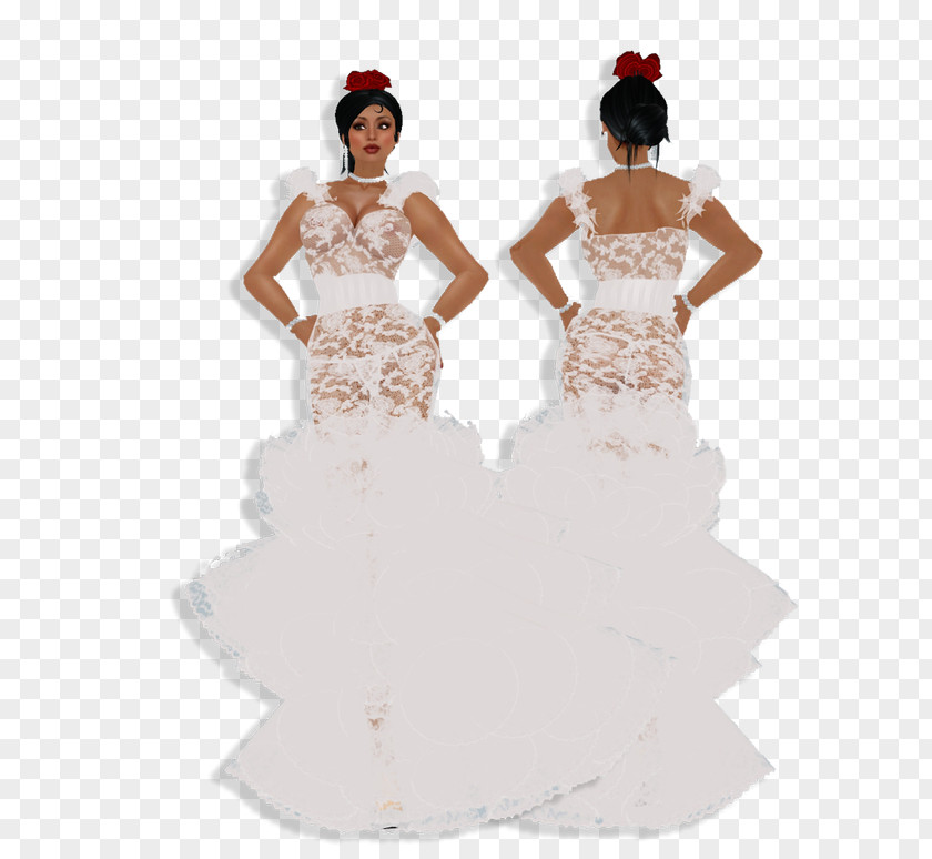 Flamenco Dress Wedding Shoulder Cocktail Party PNG