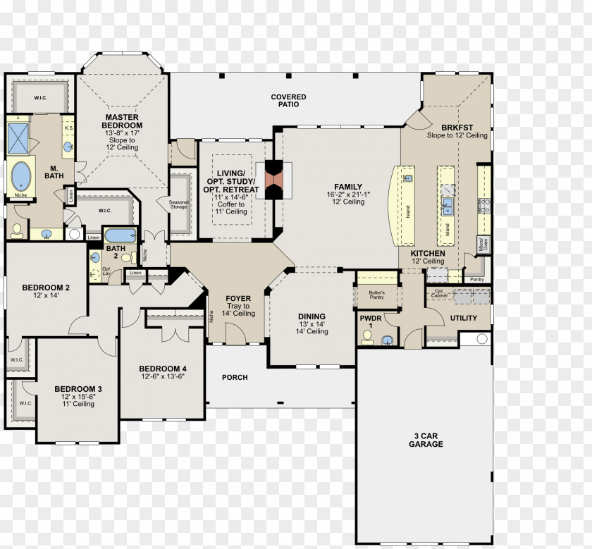 House Floor Plan Blueprint PNG