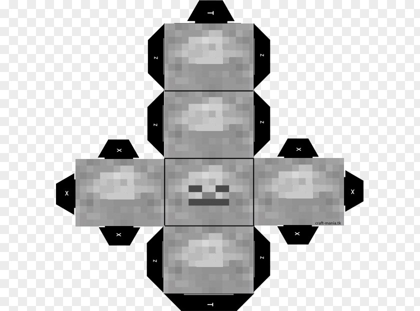 Mines Minecraft Paper Model Doll PNG