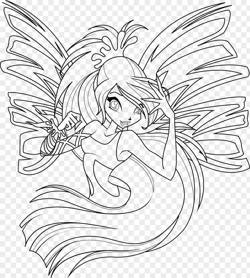 Stella Winx Club Bloom Colouring Pages Tecna Coloring Book PNG