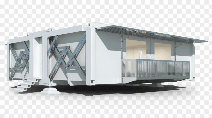 Two Folding Mobile Home House Building Caravan PNG