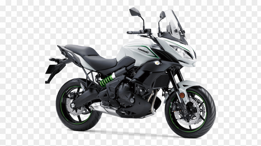 Combination Of Black And White Kawasaki Versys 650 Motorcycles Touring Motorcycle PNG