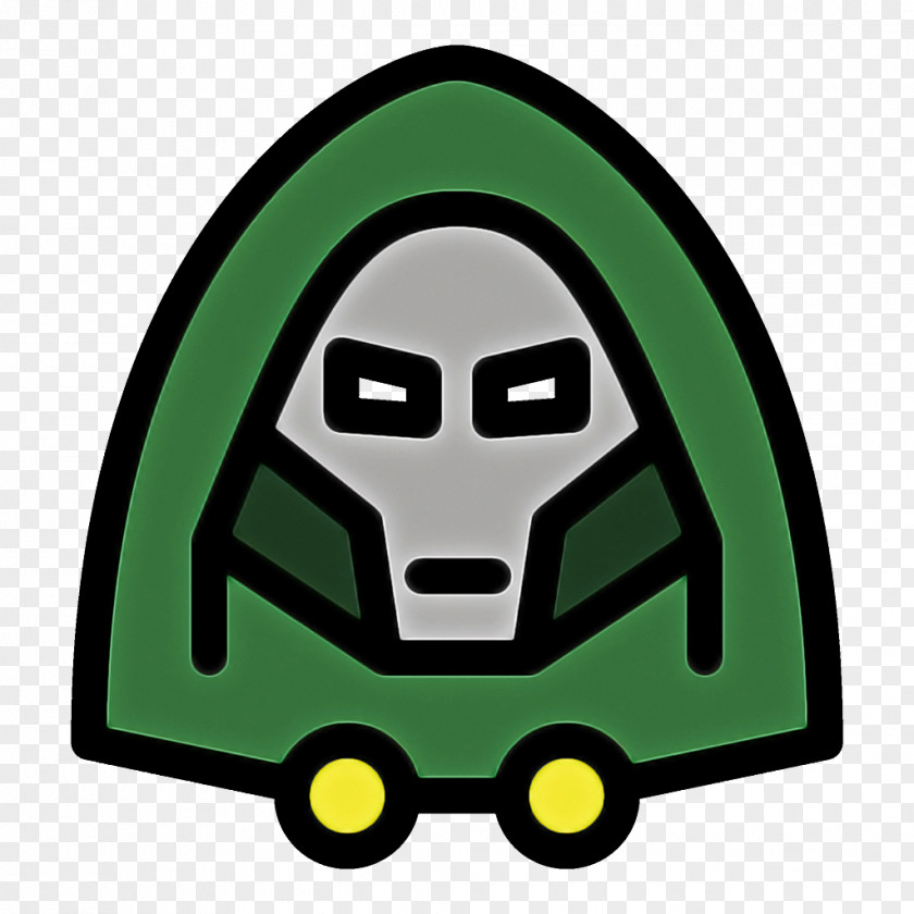 Green Cartoon Headgear Logo Smile PNG