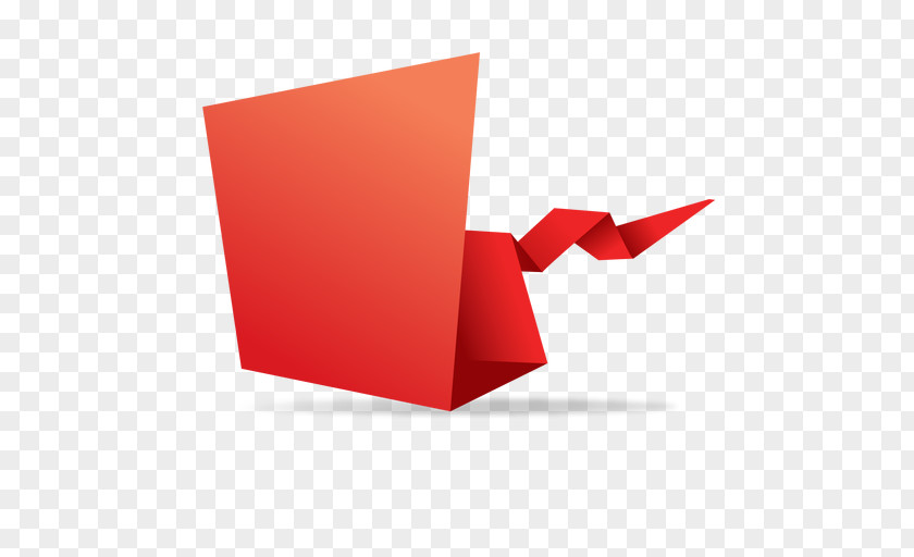 Origami Paper Red PNG