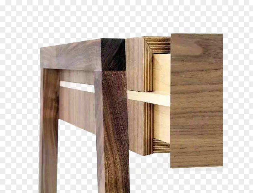 Tenon Structure Wooden Table Nightstand Furniture Desk PNG