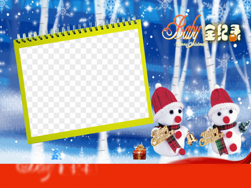 Winter Photo Album Template Elements Photography PNG