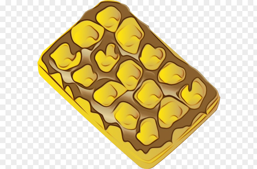 American Food Heart Yellow Pattern PNG