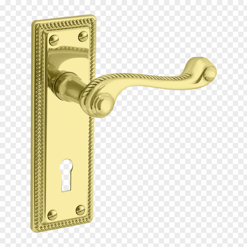 Brass Mortise Lock Door Handle Latch PNG