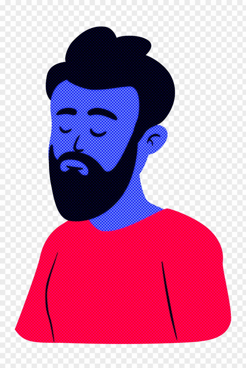 Facial Hair Cobalt Blue / M Character Headgear PNG