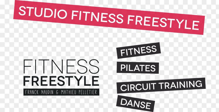 Fitness Studio Freestyle Logo Brand Banner Product Design PNG