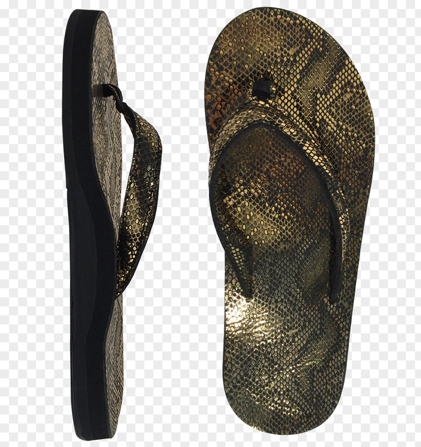 Golden Snake Flip-flops Shoe PNG