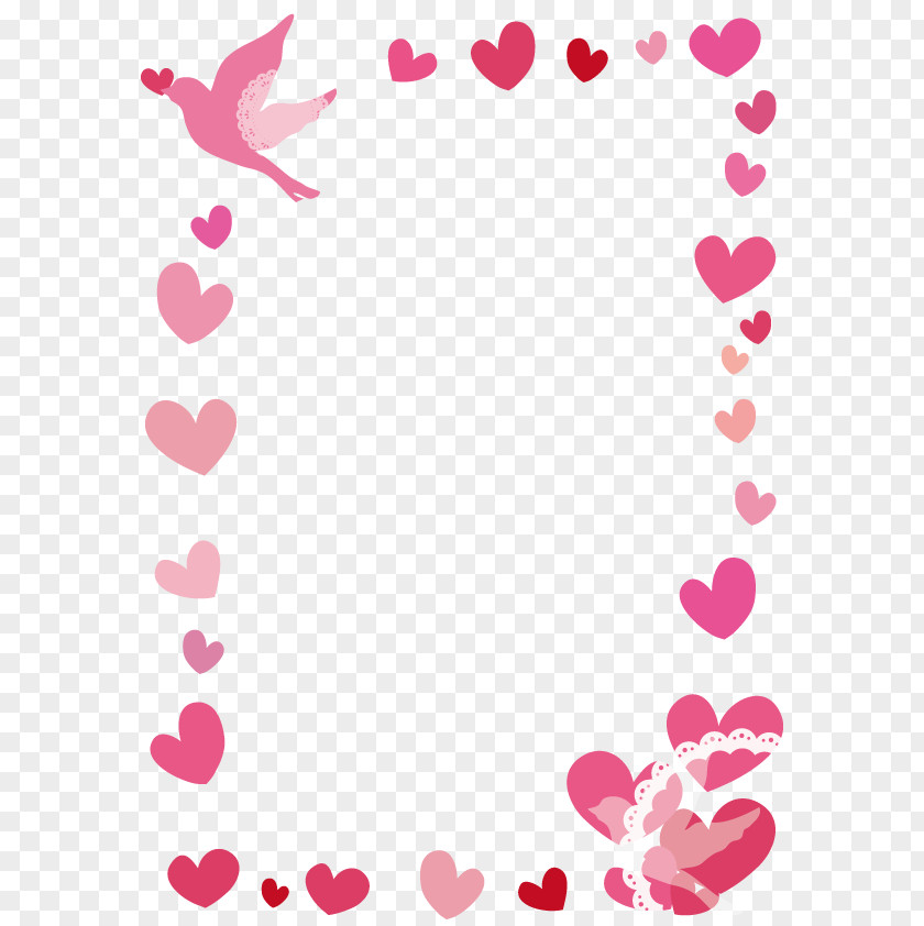 Heart Color Pink Bird PNG