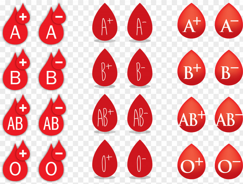 Vector Illustration Water Drop Red Blood Type Donation PNG