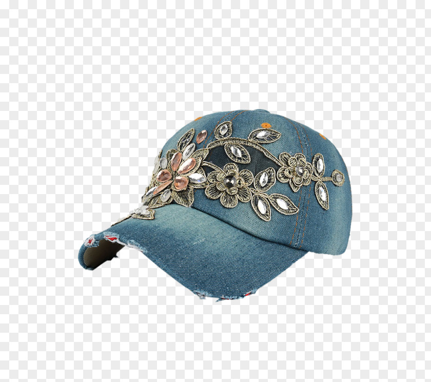 Baseball Cap Hat Denim Woman PNG