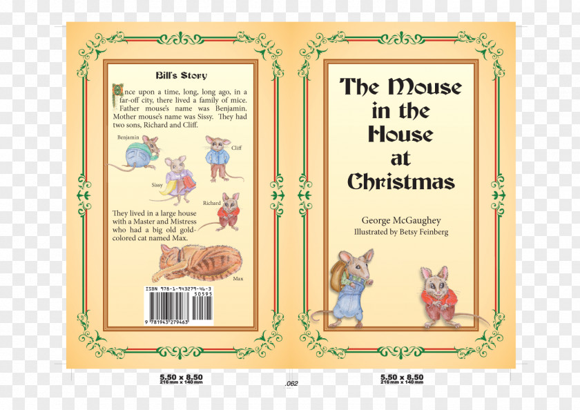 Book Cover Design Mouse Christmas Cartoon Organism Font PNG
